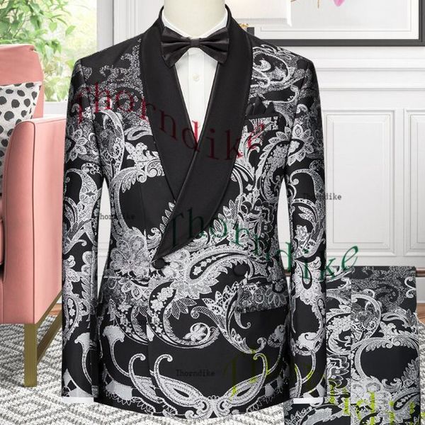 

men's suits blazers thorndike latest coat design men suits tailor-made tuxedo 3 pieces blazer wedding party singer groom costume homme, White;black