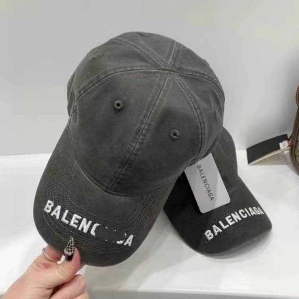 

balenci aga cap cotton trendy embroidered wash denim new worn sun protection sunshade paris men baseball and women 40jl, Blue;gray