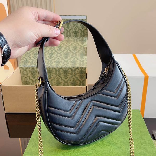 

luxurys handbags designer bag women shoulder crossbody bags fashion crescent moon pack leather underarm tote bags chain messenger handbag la