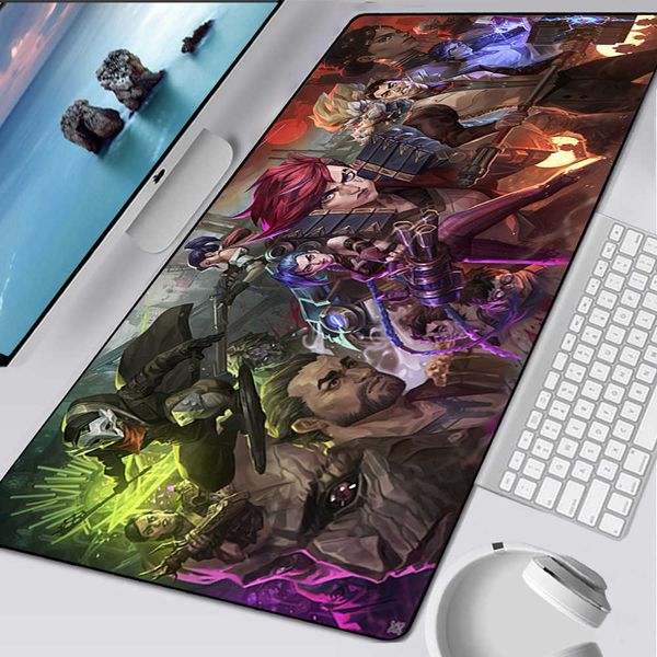 Mouse Pads Wrist Rests Arcane League of Legends Large Gaming Mouse Pad XXL Computer Mousepad PC Gamer Mouse Mat Laptop Mausepad Keyboard Mat Desk Pad C260729
