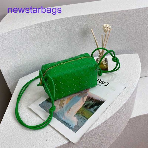 

mini loop bags for women bottegs venets summer fashionable foreign style small square leather woven street simple one shoulder messenger mob