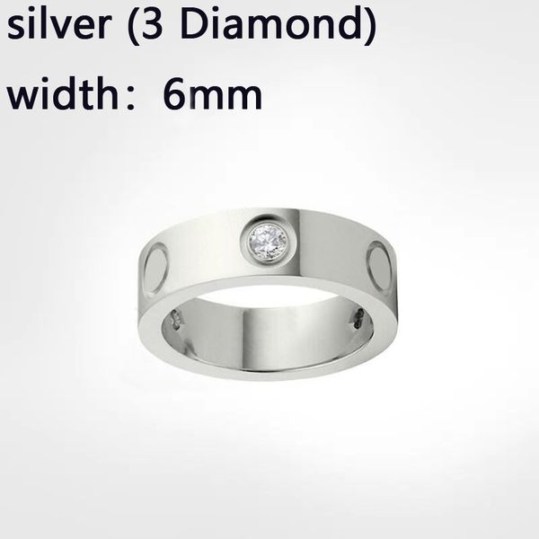 6 мм серебро с бриллиантом