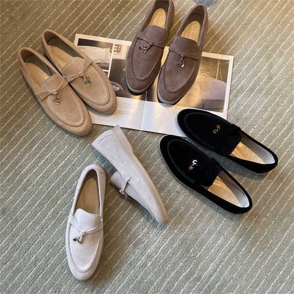 

designer loropiana charms shoes slip on lp lefu shoes womens leather flat loafer single british large small penny womenhopc, Black;white