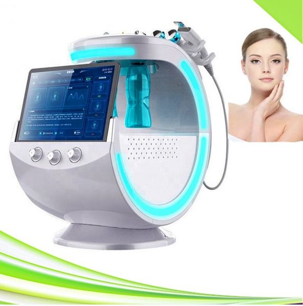 

7 in 1 oxygen jet aqua facial hydro dermabrasion skin analyzer analysis blackhead remover vacuum skin rejuvenation hydro dermabrasion oxygen, Black;white