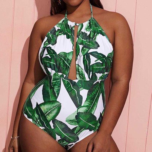 

large size bikini one piece halter spaghetti straps hollow backless sexy, White;black