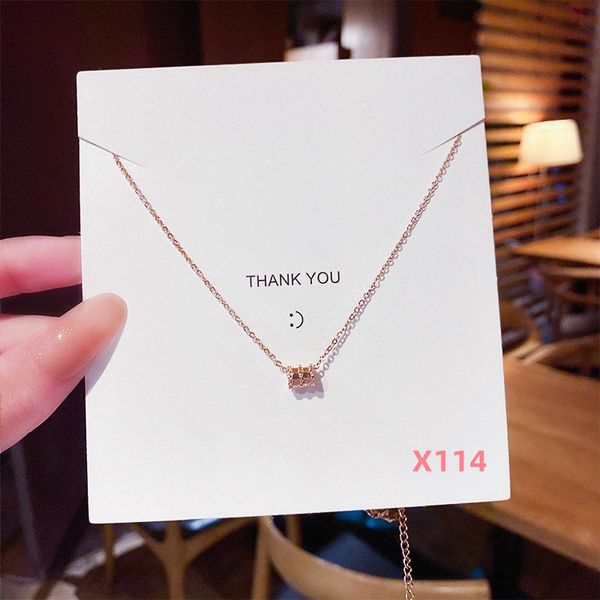 

n1 titanium steel necklace female minority clavicle chain light extravagant design simple temperament pendant, Silver