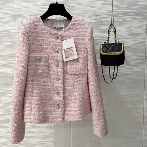 

women's leather & faux designerbrand jacket designer fashion grade autumn winter metal buckle tweed coat overcoat leisure spring coats, Black