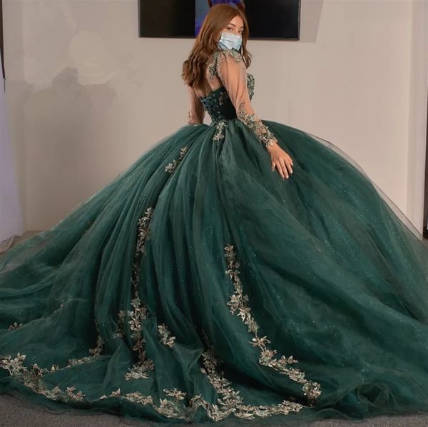 

hunter green sweetheart quinceanera dresses appliques beaded lace-up prom graduation gowns sweet 15 16 robe princesse femme, Blue;red