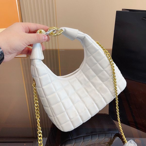 

designer bags quilted plaid hobos women underarm handbags metal handle chain crossbody purse
