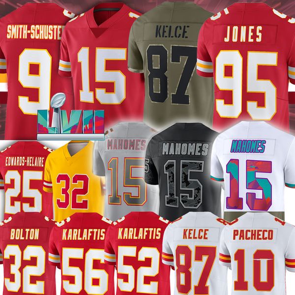

kansa 15 patrick mahomes city chiefes football jerseys 10 isiah pacheco travis kelce juju smith-schuster chris jones jaylen watson skyy moor, Black;red