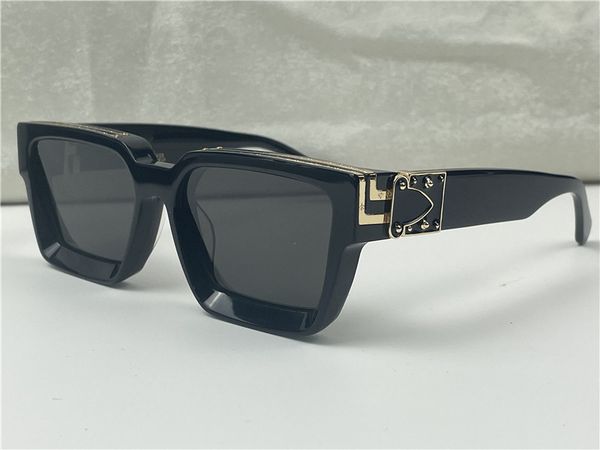 

new fashion design square sunglasses z1165w classic frame double metal strip version retro versatile style uv400 protection glasses, White;black