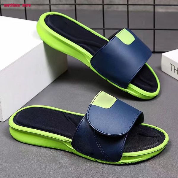 

with box slides slippers sandals sneakers shoes bone white resin desert sand rubber summer flat men women designer beach fashion trainer, Black