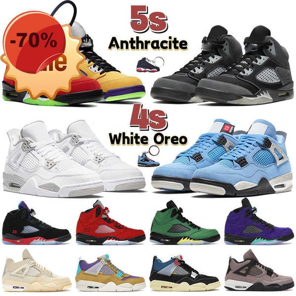

sandals 4 2022 4s 5 5s basketball shoes bluebird university blue racer blue what the white oreo black cat shattered backboard shimmer men wo