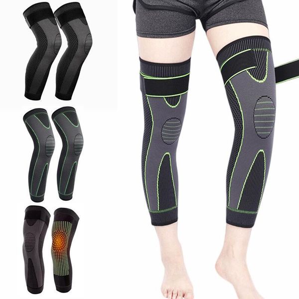 

body braces supports 2pcs full leg sleeves compression long knee sleeve protector for arthritis varicose veins swelling basketball cycling f