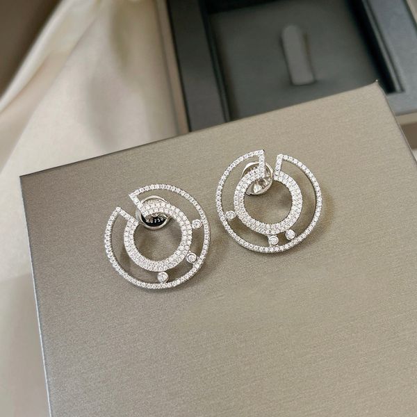 

meska move romane designer earrings earring back for woman diamond 925 silver gold plated 18k official reproductions will not fade premium g, White