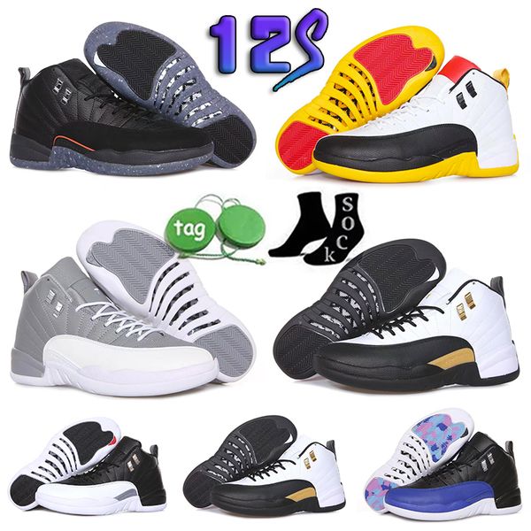 

shoes 2023 basketball for men women 12s wolf grey utility grind reverse flu game twist indigo 13s houndstooth flint black cat chicago sport