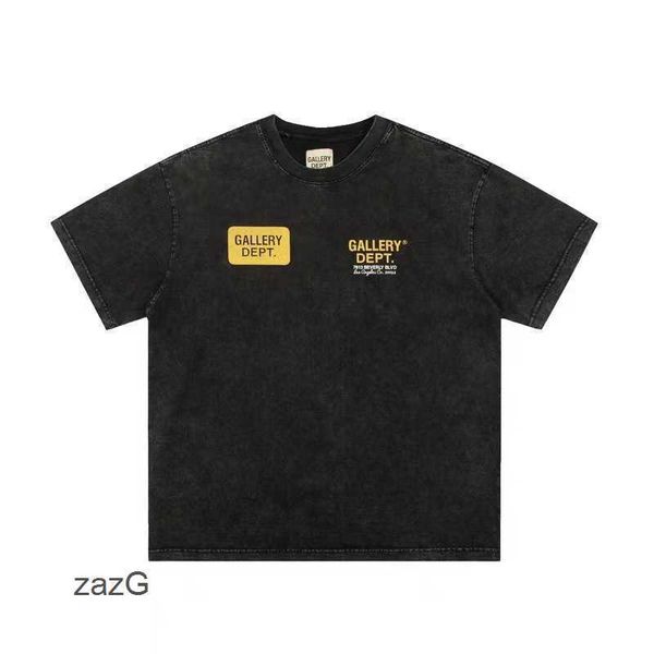

dept 2023 galleryes tees t 22ss american fashion brand shirts wash letter short sleeve men's women's high street half doa7, White;black
