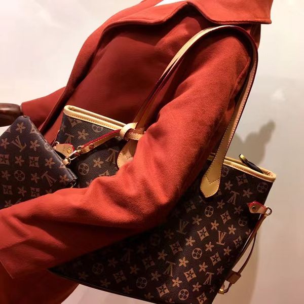 

fashion 2pcs totes woman women luxurys designers bags pu leather handbags messenger crossbody shoulder bag wallet lady clutch 0051