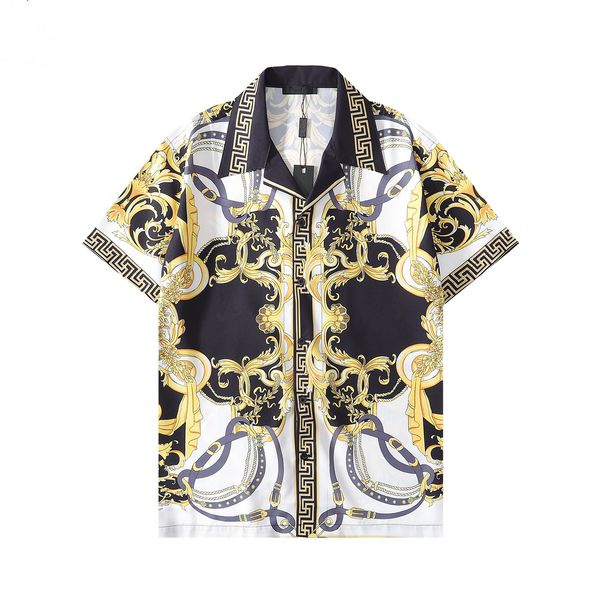 

men's casual shirt short sleeve shirt beach style patchwork color classic business t-shirt button lapel slim quality shirt summer vacat, White;black