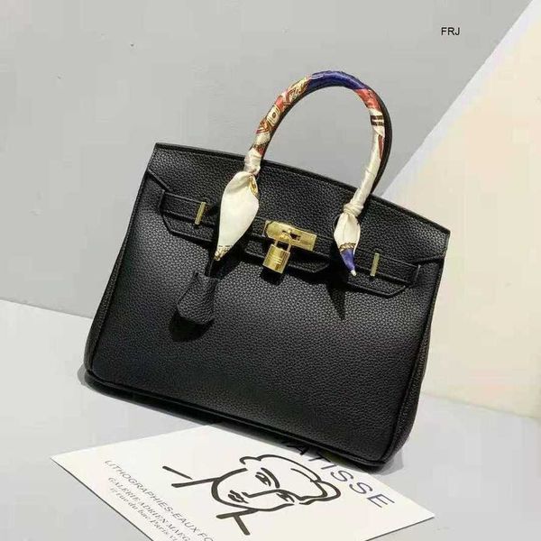 

designer bags birkin handbags herme tote bag new lychee pattern leather bag for womens whitecollar handbag for womens commuting large cap ha