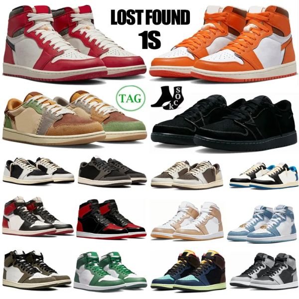 

air jordens 1 lost and found 1 basketball shoes jumpman 1s lows black phantom reverse mocha starfish gorge green voodoo bred patent men wome