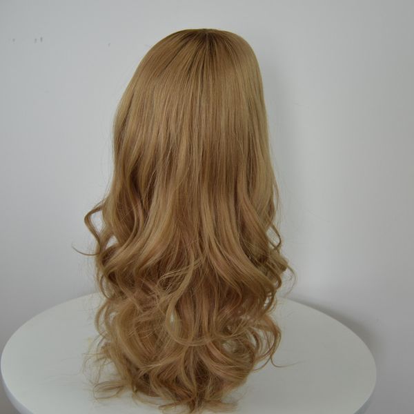 

26 inch t8-12/16# jewish kosher wig sheitels ombre blonde colors dart root vietnamese virgin human hair style 1 8-28 inch 4*4 silk slight la, Black;brown