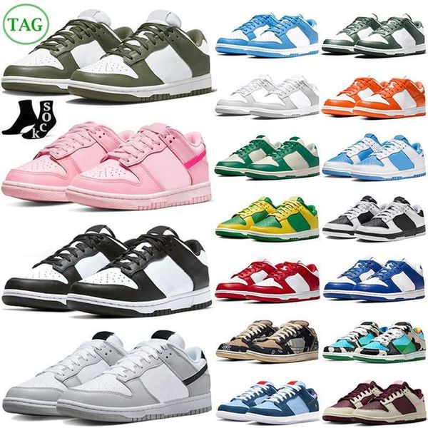 

panda pink low casual shoes men women White Black UNC Grey Fog Team Green Syracuse Sail Medium Olive mens trainers womens sb dunks lowsoutdoor designer sneakers, 30