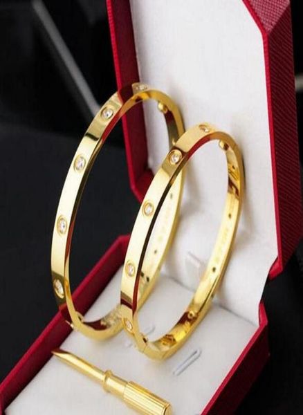 

popular fashion new rose gold 316l stainless steel screw bangle bracelet with screwdriver never lose bracelets5369949, Black