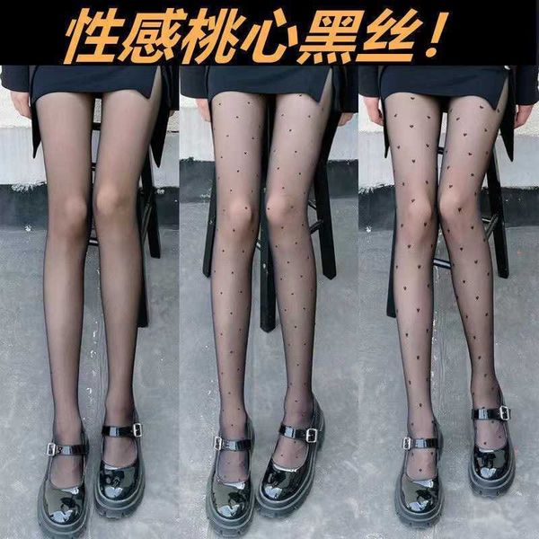 

leggings for women paris letter black silk fishnet stockings polka dot pure desire female spring and autumn thin style arbitrary cut, Black;white