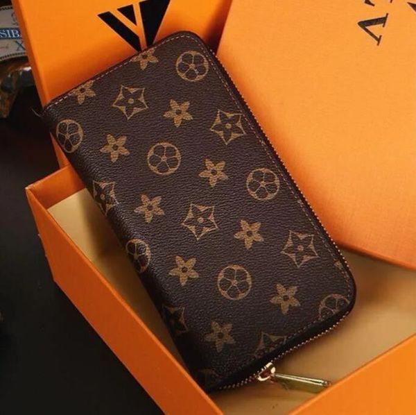 

designer wallet m2005 leather wallet women zipper long card holders coin purses woman shows exotic clutch wallets with box 668