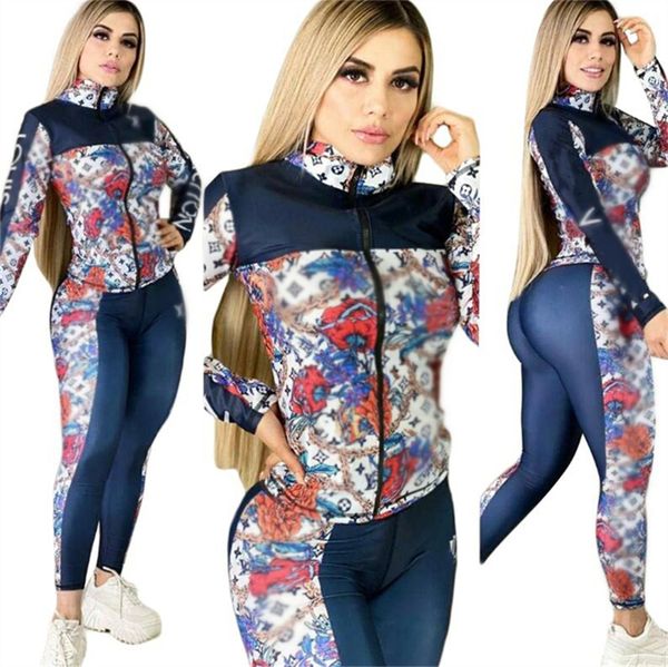 

23ss new women's tracksuits luxury brand fashion casual sports designer tracksuits 2 piece set lv2765a, Gray