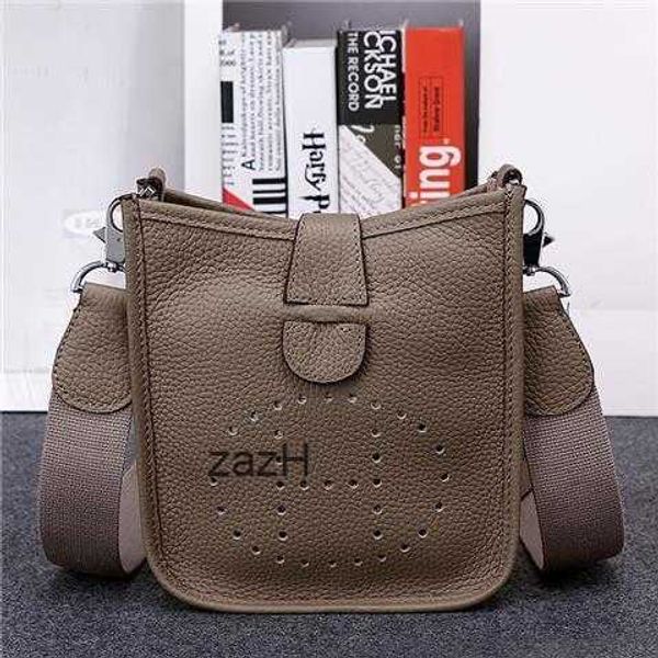 

shoulder herme bags 2023 evelynes tote bag leather women's light luxury mobile phone high-end mini messenger super evelyn 54zu