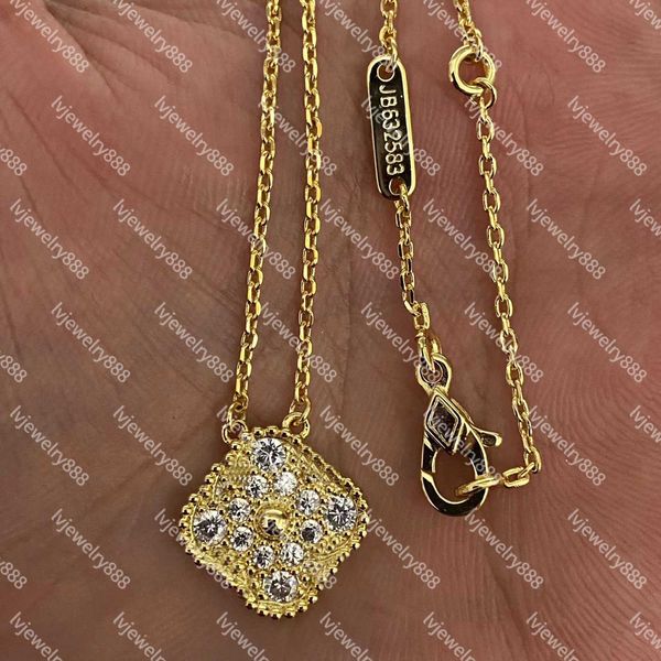 

fashion classic 4/four leaf clover charm necklaces diamond bangle chain silver 18k gold agate shell mother-of-pearl for women&girls wedding