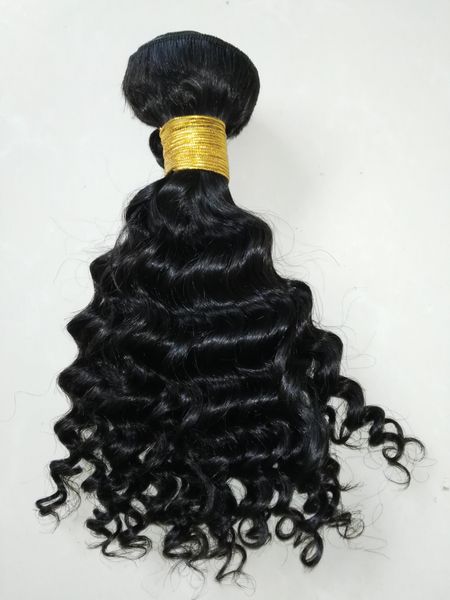 

flash sale 9a peruvian remy virgin hair bundles deep curly 1 bundle, Black