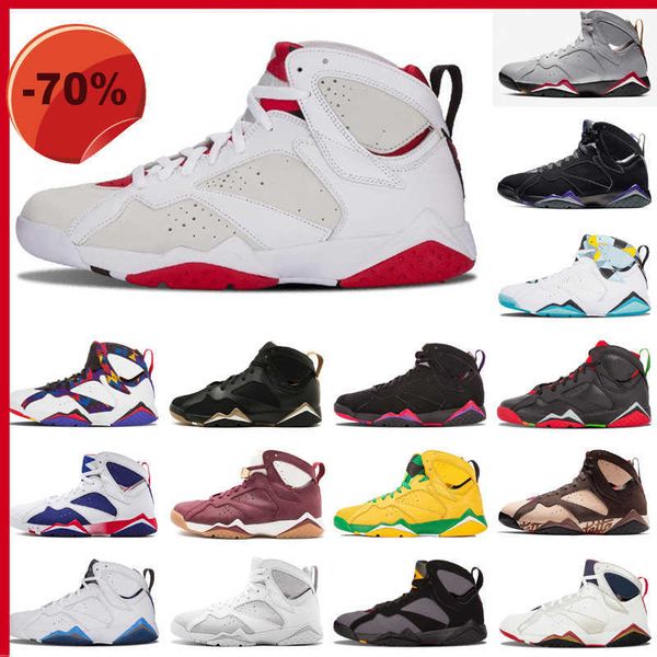 

sandals basketball 2022 shoes 7 7s vii men silver bordeaux panton pure money nothing homme shoe size 40-47, Black
