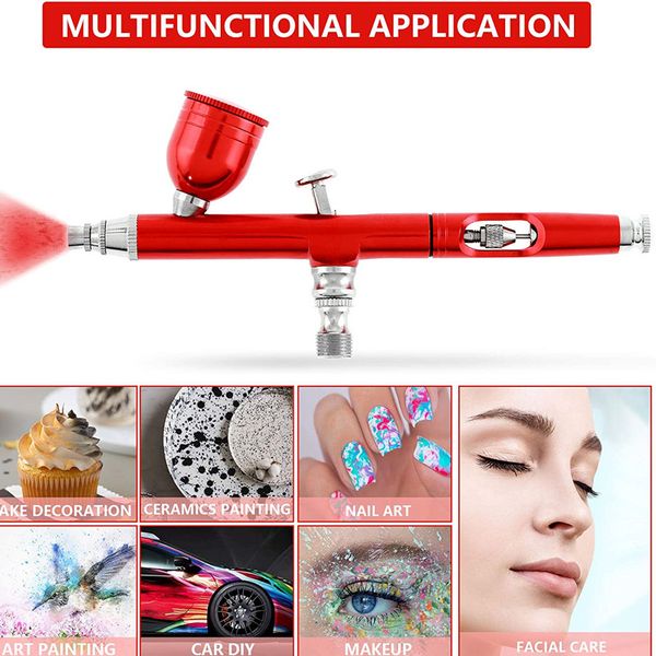 

3d oxygen airbrush of face care device 0.3mm nozzle spray gun nail art makeup airbrushes cake model painting tools