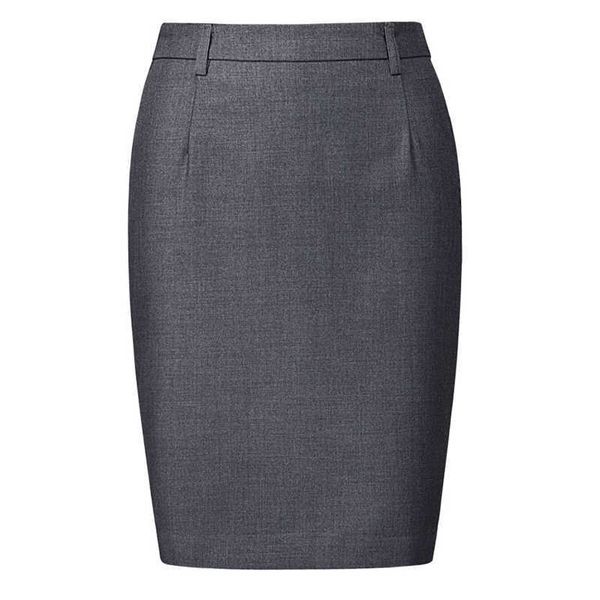 

ladies professional suit slim pack hip business elastic waist workwear short skirt plus size s-6xl, Black