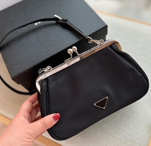 

fashion women nylon evening bags cross body shoulder tote mini clutch bag black