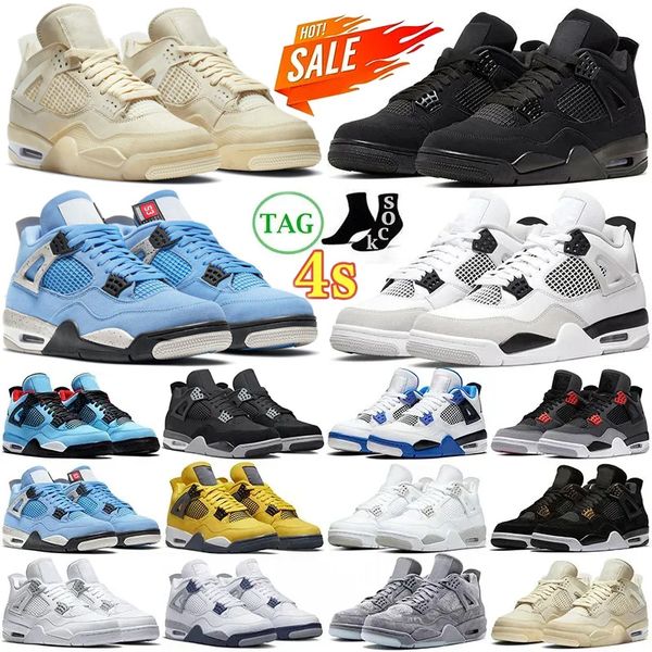 

jumpman 4 4s mens basketball shoes military black cat canvas university blue infrared thunder cactus jack bred men women trainers outdoor sp