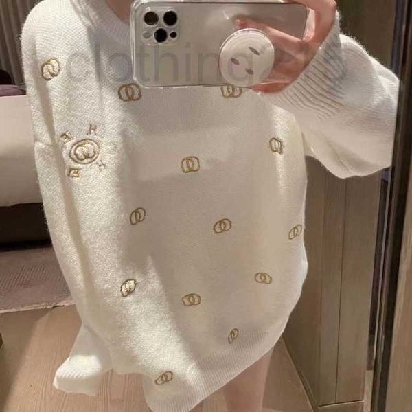 

women's sweaters designer design women loose style apparel black white pullover sweater fashion wool clothing casual ladies knits 4feu, White;black