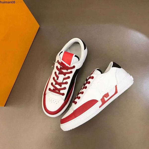 

2023ss luxury designer men's casual shoes ultra-light foamed outsole wear-resistant and comfortable are size38-4, Red;white