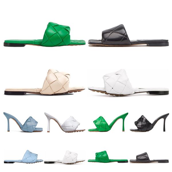 

designer lido women sandals summer slipper womens leather mules squared sole the lidos sandal party slippers ladies fashion heels wedding dr, Black