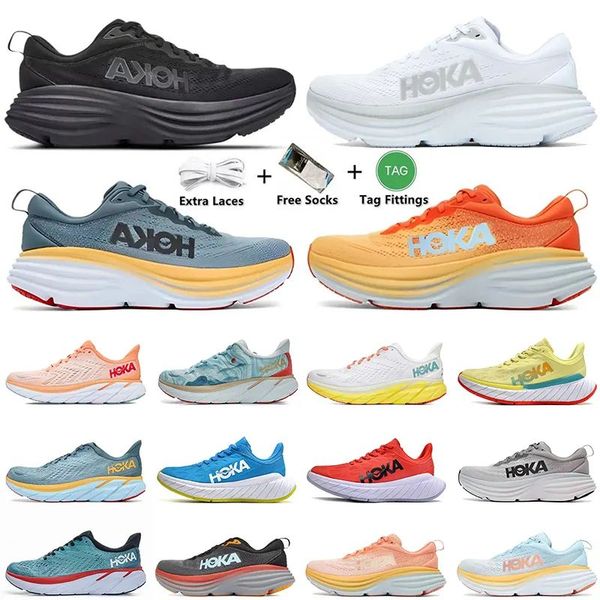 

2023 new hoka running shoes athletic local boots clifton 8 white training sneakers accepted lifestyle shock absorption highway designer wome