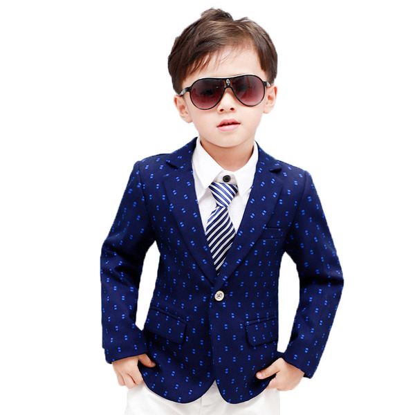 

suits design boys dots print blazers kids fashion spring blazer jacket for boys children formal wedding birthday party jacket 230216, Black