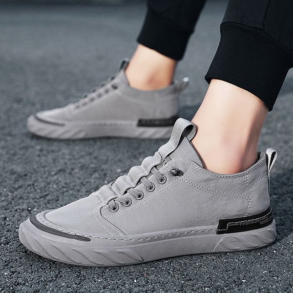 

dress shoes canvas breathable men sneakers casual slip-on flats fashion loafers jogging sports shoe zapatillas de deporte 230217, Black