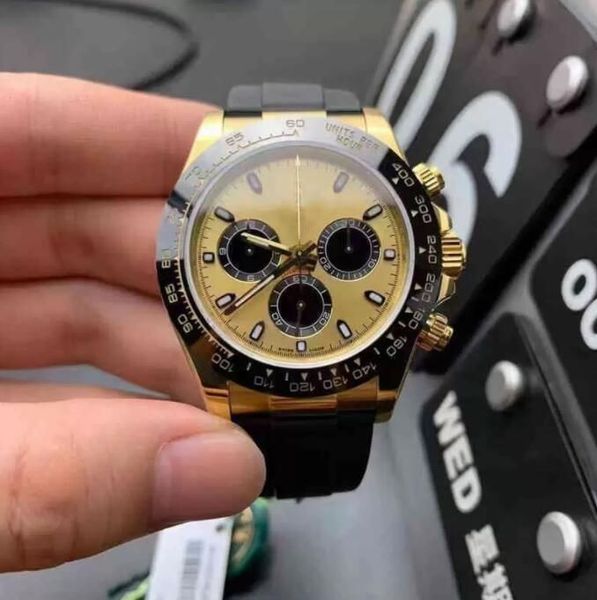 

u1 aaa luxury watch steel all subdials working 40mm automatic 3866 mechanical movement sapphire glass daytonas mens ceramic bezel dial desig, Slivery;brown