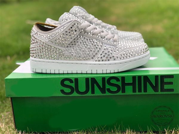 

2023 authentic shoes cactus plant flea market x dunks low diamond pure platinum spiral sage white green sports sneakers trainers womens mens