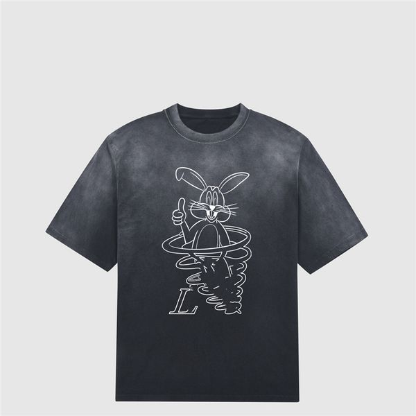 

fashion men's t-shirts 2023 louiseity soft cotton short sleeve round neck wrinkle proof preshrunk letter logo loose student casual coup, White;black