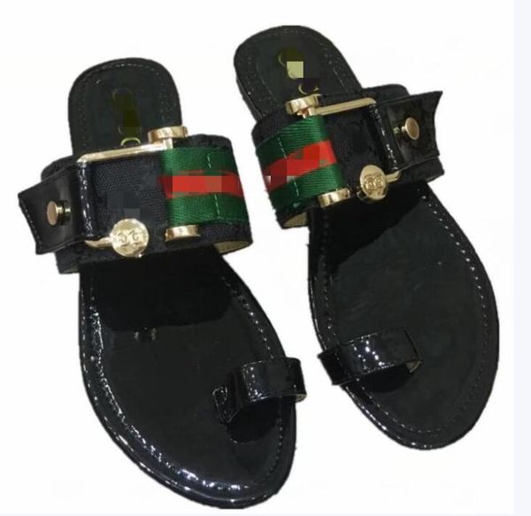 

68 fashion brand slide sandals slippers for men women designer beach flip flops slipper size35-42, Black