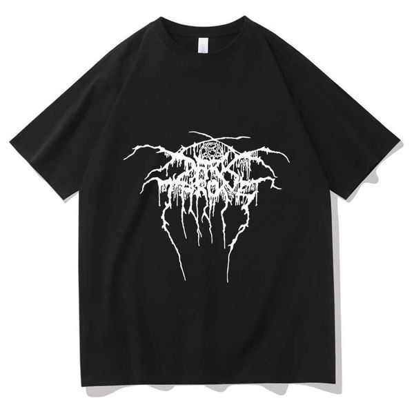 

men's t-shirts personality darkthrone print tshirt summer men women oversize t shirt black metal mayhem dimmu borgir taake sbz6318 tshi, White;black